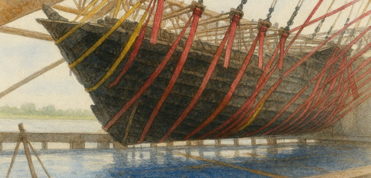 Illustratie van de IJsselkogge